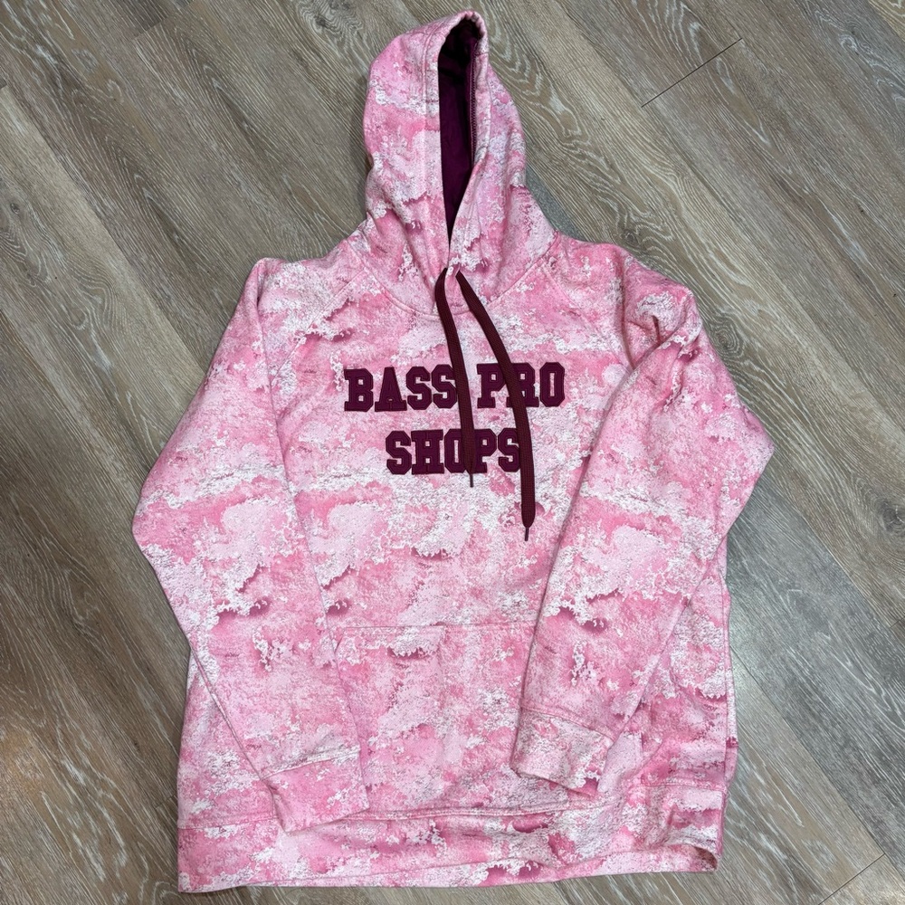 Bass Pro Shops Pink Hoodie Size XL